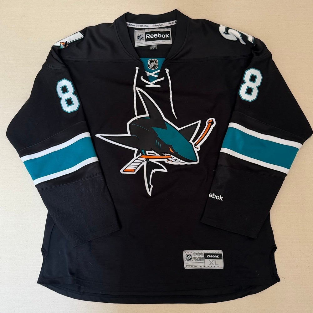 Reebok NHL San Jose Sharks Brent Burns 88 Jersey Black XL Hockey Alternate